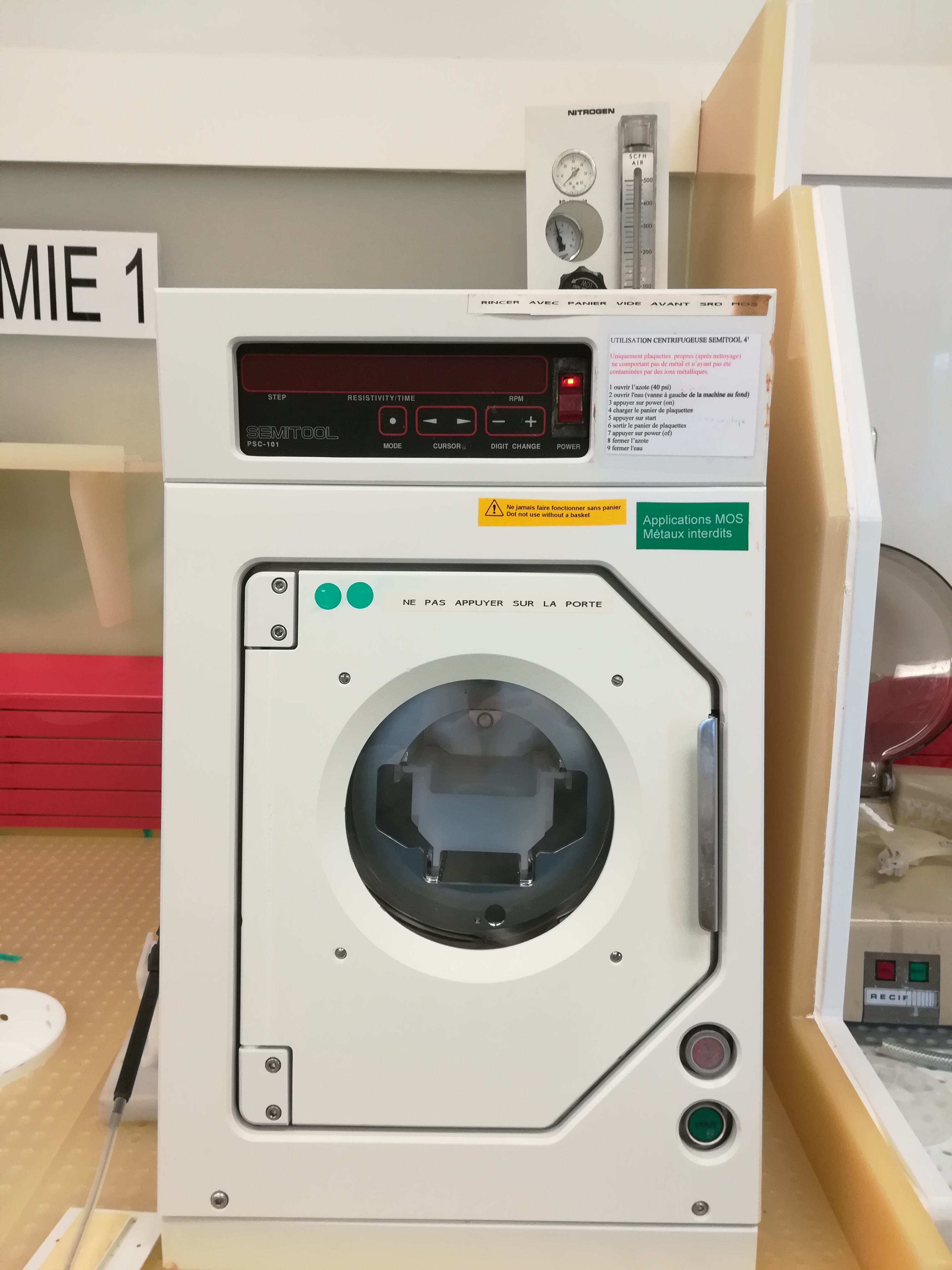 Picture of semitool Spin Rinse Dryer Main Chem NoMOS (F-FRAI)