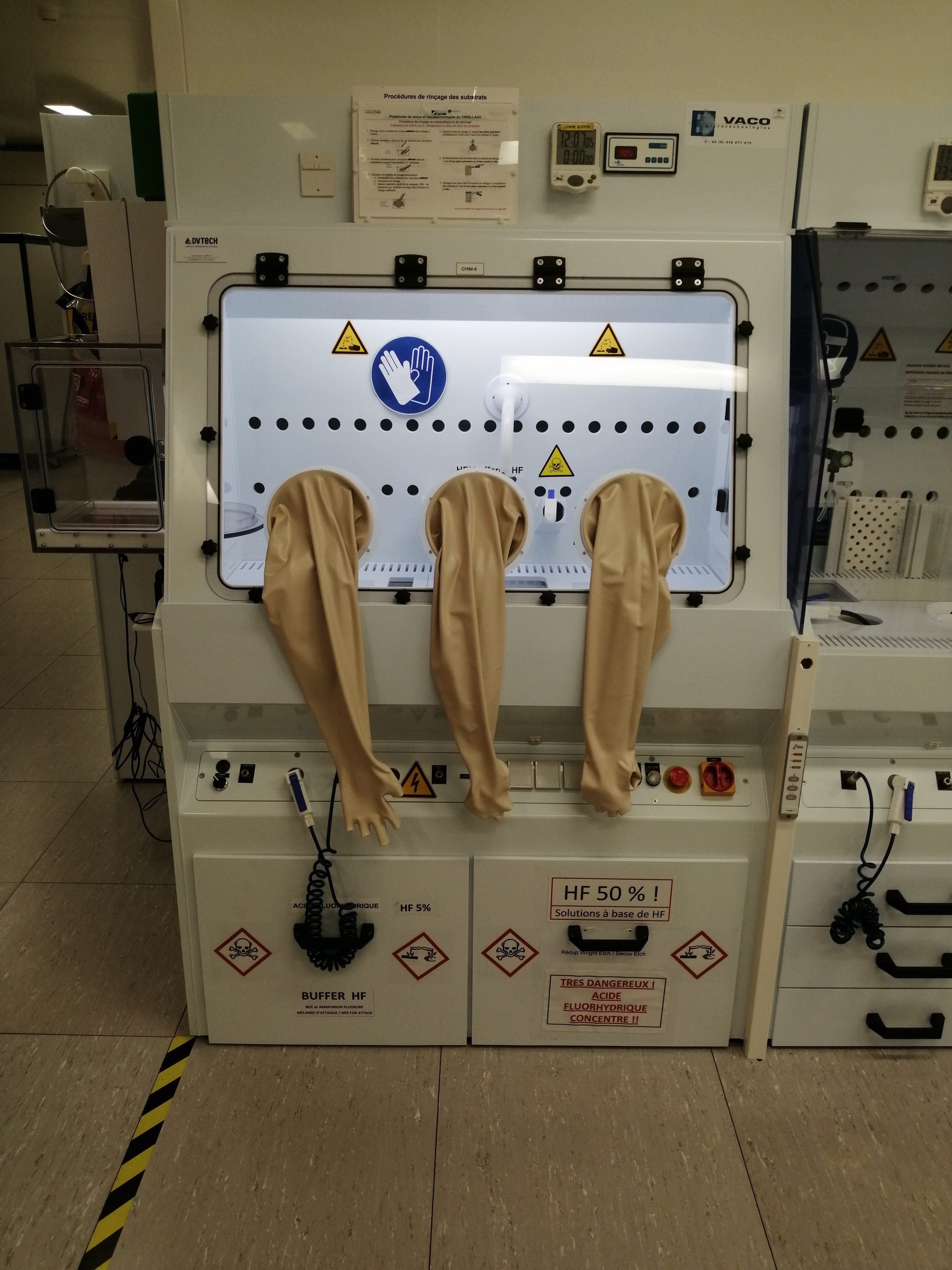 Picture of Glove box for HF based chemistry NoMOS (F-FRAI)